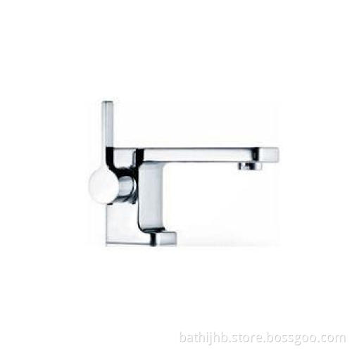 Contemporary Square Single Hole Bathroom Sink Faucet , Sing
